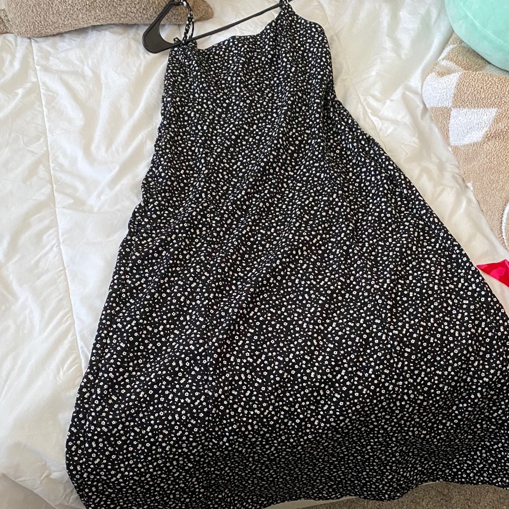 Black and White floral Dress